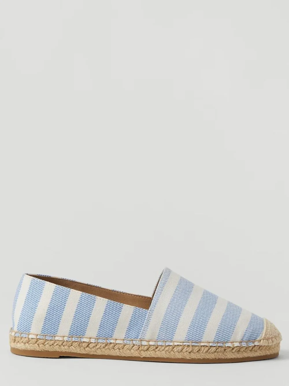 Ann Taylor Weekend Espadrille Slide Sandals Zephyr Blue Cotton Size 8 NWT